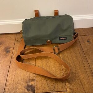 TOURBON Waterproof Canvas Bike Handlebar Pannier Bag Frame Tool Pouch Leather